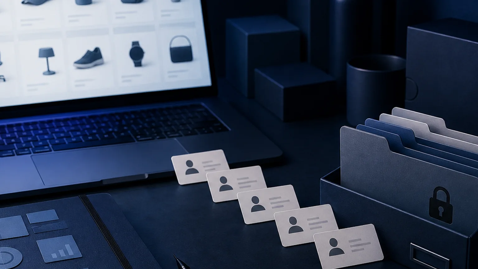 Close-up of margin notes and direct customer records